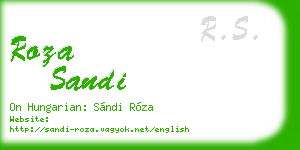 roza sandi business card
